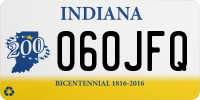 IN license plate 060JFQ