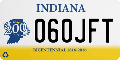 IN license plate 060JFT