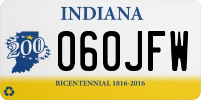 IN license plate 060JFW