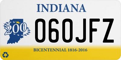 IN license plate 060JFZ
