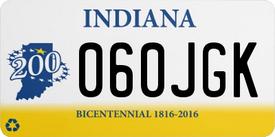 IN license plate 060JGK