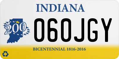 IN license plate 060JGY