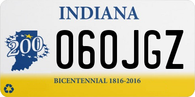 IN license plate 060JGZ