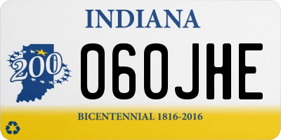 IN license plate 060JHE