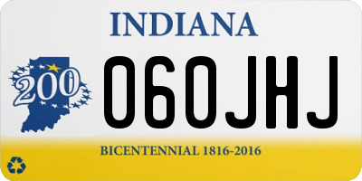 IN license plate 060JHJ