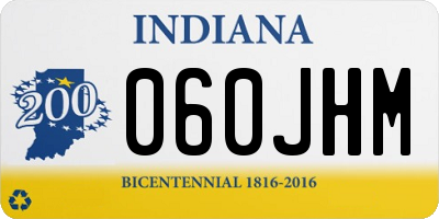 IN license plate 060JHM