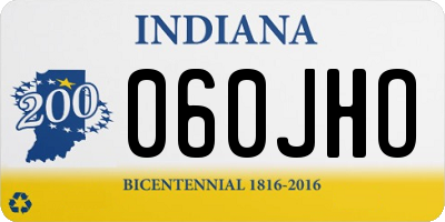 IN license plate 060JHO