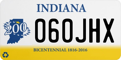 IN license plate 060JHX