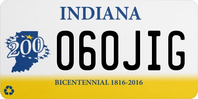 IN license plate 060JIG