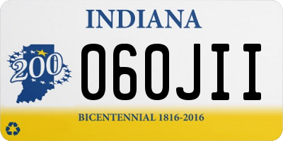 IN license plate 060JII