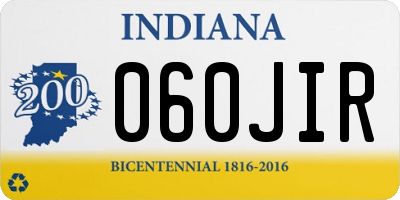 IN license plate 060JIR