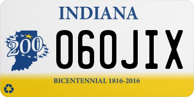 IN license plate 060JIX