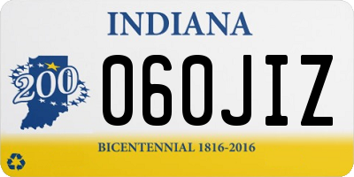 IN license plate 060JIZ