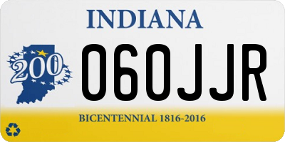 IN license plate 060JJR
