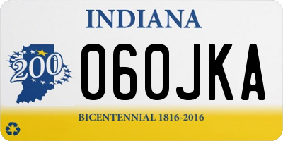 IN license plate 060JKA