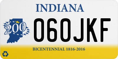 IN license plate 060JKF
