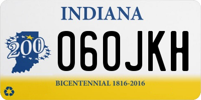 IN license plate 060JKH