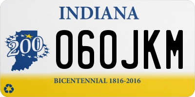 IN license plate 060JKM