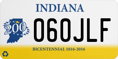IN license plate 060JLF