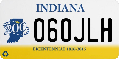 IN license plate 060JLH
