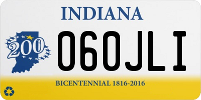 IN license plate 060JLI