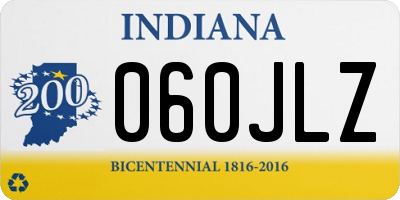 IN license plate 060JLZ