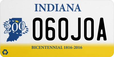 IN license plate 060JOA