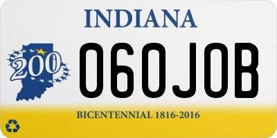 IN license plate 060JOB