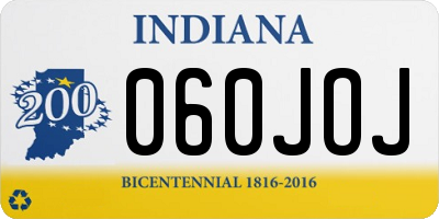 IN license plate 060JOJ