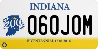 IN license plate 060JOM