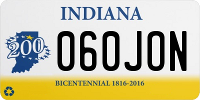 IN license plate 060JON