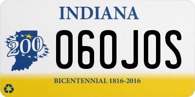 IN license plate 060JOS