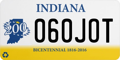 IN license plate 060JOT