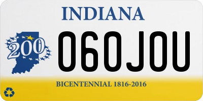 IN license plate 060JOU