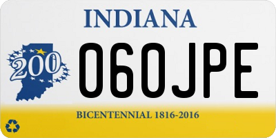 IN license plate 060JPE