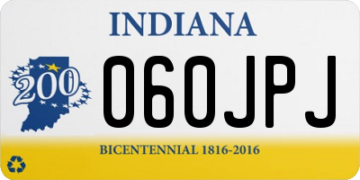 IN license plate 060JPJ