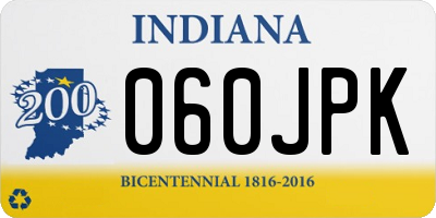 IN license plate 060JPK