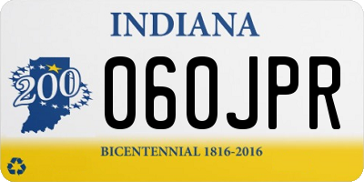 IN license plate 060JPR