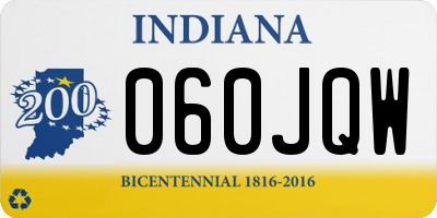 IN license plate 060JQW