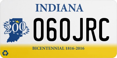 IN license plate 060JRC