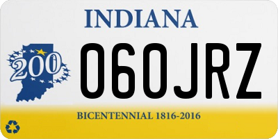 IN license plate 060JRZ