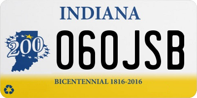 IN license plate 060JSB
