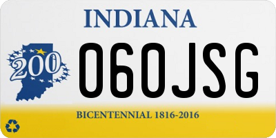 IN license plate 060JSG