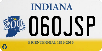 IN license plate 060JSP