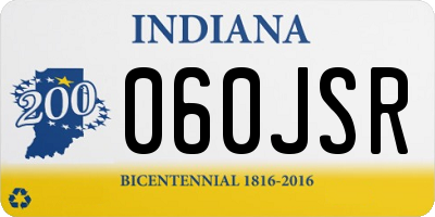 IN license plate 060JSR