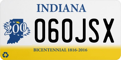 IN license plate 060JSX