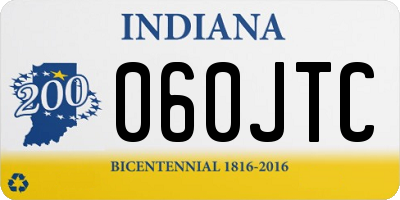 IN license plate 060JTC