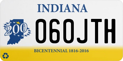 IN license plate 060JTH