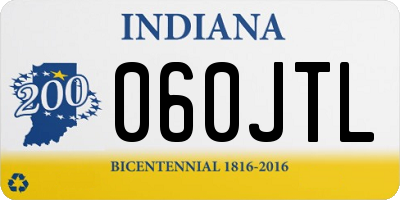 IN license plate 060JTL
