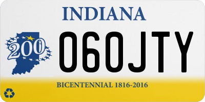IN license plate 060JTY